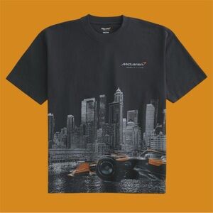 Hollister Heavyweight Boxy Fit 100% Cotton McLaren Formula One Graphic Tshirt
